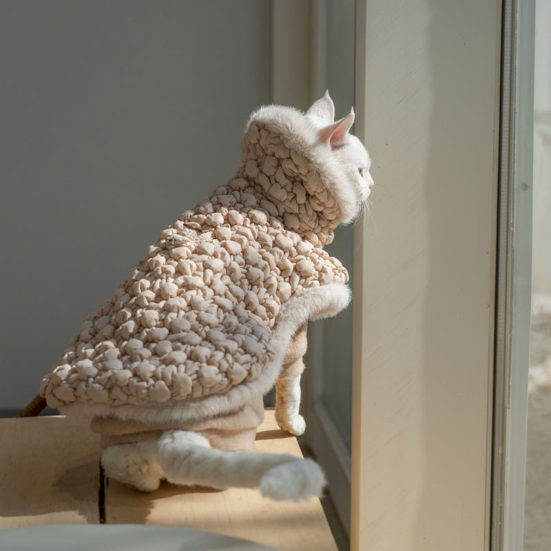 Cape Winter Cotton Coat Devon Sphynx Cat Clothes - PIKAPIKA