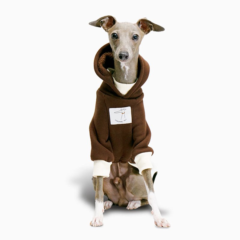 Casual Fleece Hoodie Italian Greyhound Whippet Dog Clothes - PIKAPIKA