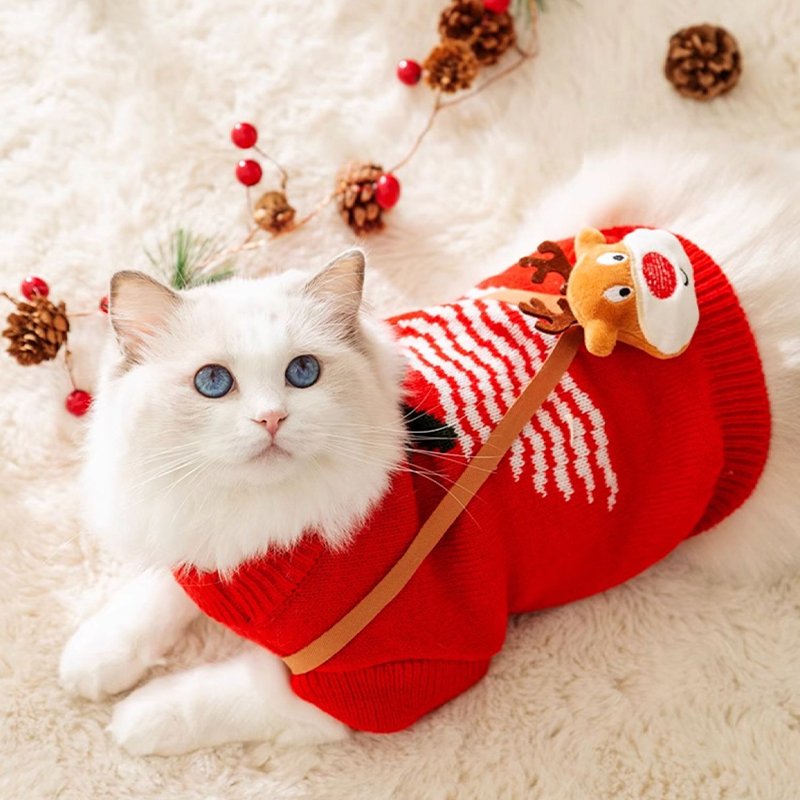 Cat Clothes Christmas Sweater - PIKAPIKA