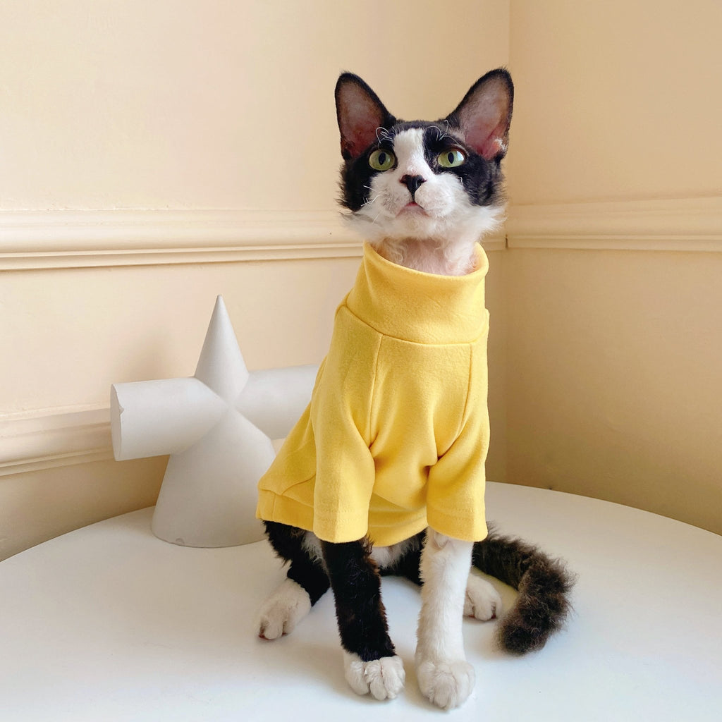 Cat Clothes Turtleneck T-shirt - PIKAPIKA