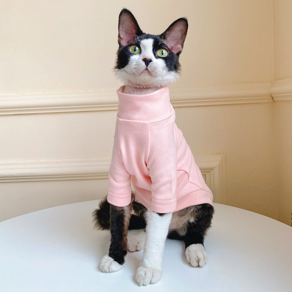 Cat Clothes Turtleneck T-shirt - PIKAPIKA