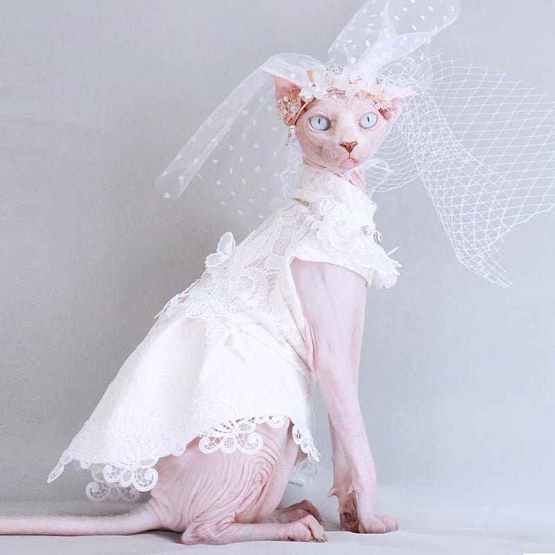 Cat Clothes Wedding Dress Costume - PIKAPIKA