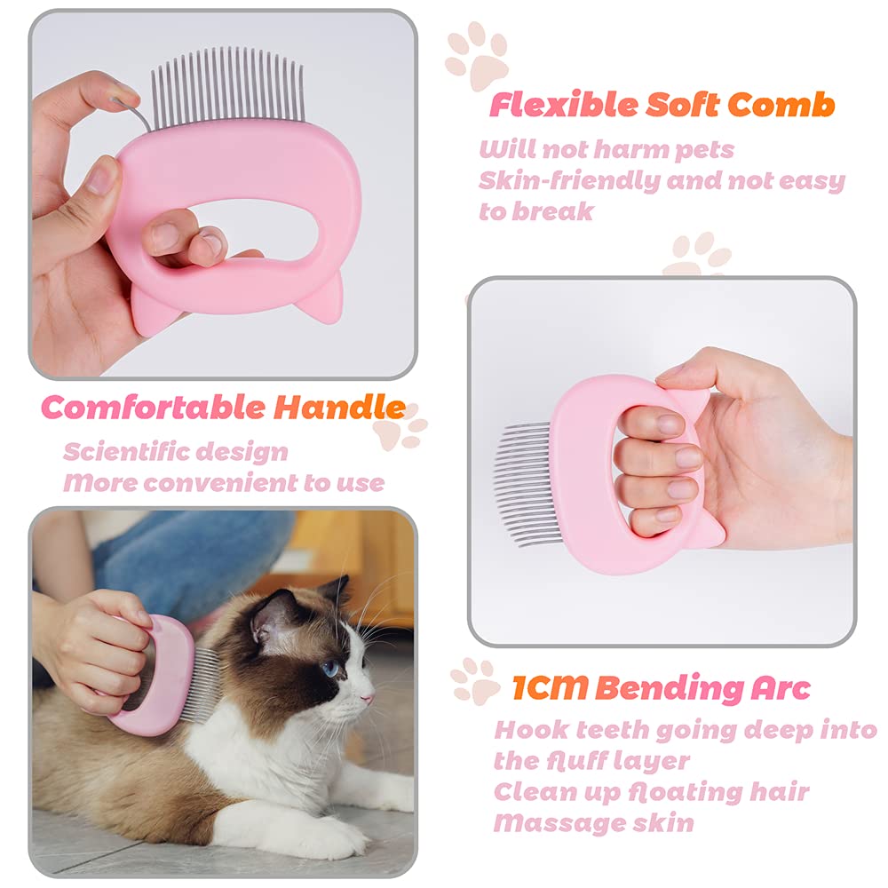 Cat Grooming Brush Fur Remover for Long and Short Haired Cats - PIKAPIKA