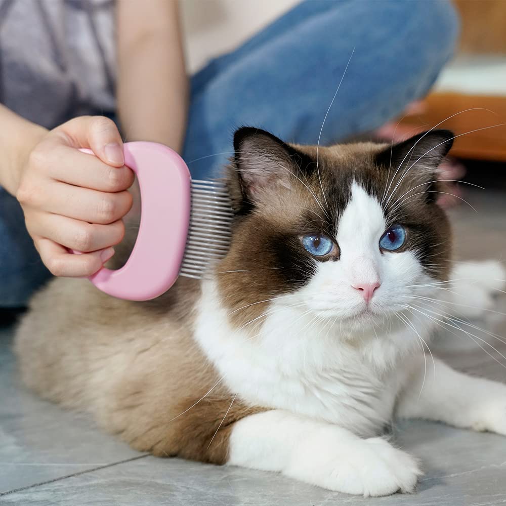 Cat Grooming Brush Fur Remover for Long and Short Haired Cats - PIKAPIKA