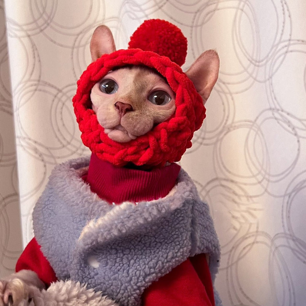Cat Hat Hand Made knit Wear - PIKAPIKA