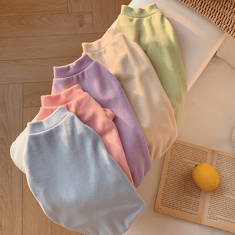 Cat Shirts Sphynx Clothes Cotton Pajamas Sleeveless Turtleneck - PIKAPIKA