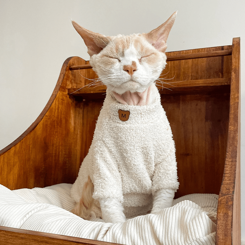 Cat Sweatshirts Sphynx Clothes Fleece Hoodie Soft Pajamas - PIKAPIKA