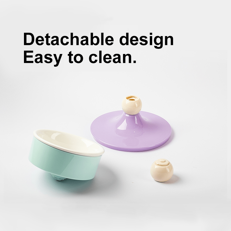 Ceramic Pet Bowl Food Water Bowl Adjustable Height Angle - PIKAPIKA