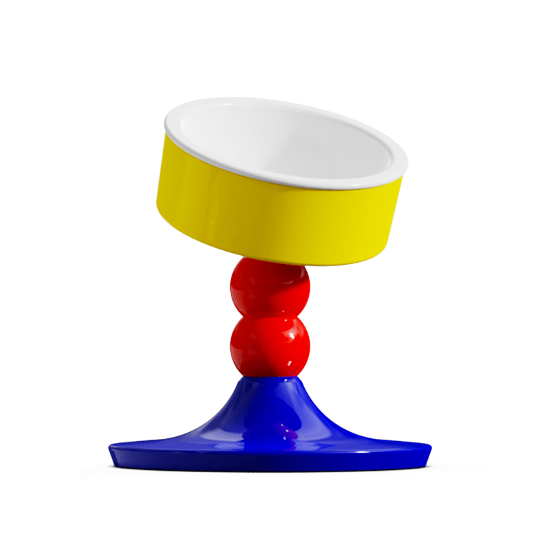 Ceramic Pet Bowl Food Water Bowl Adjustable Height Angle - PIKAPIKA