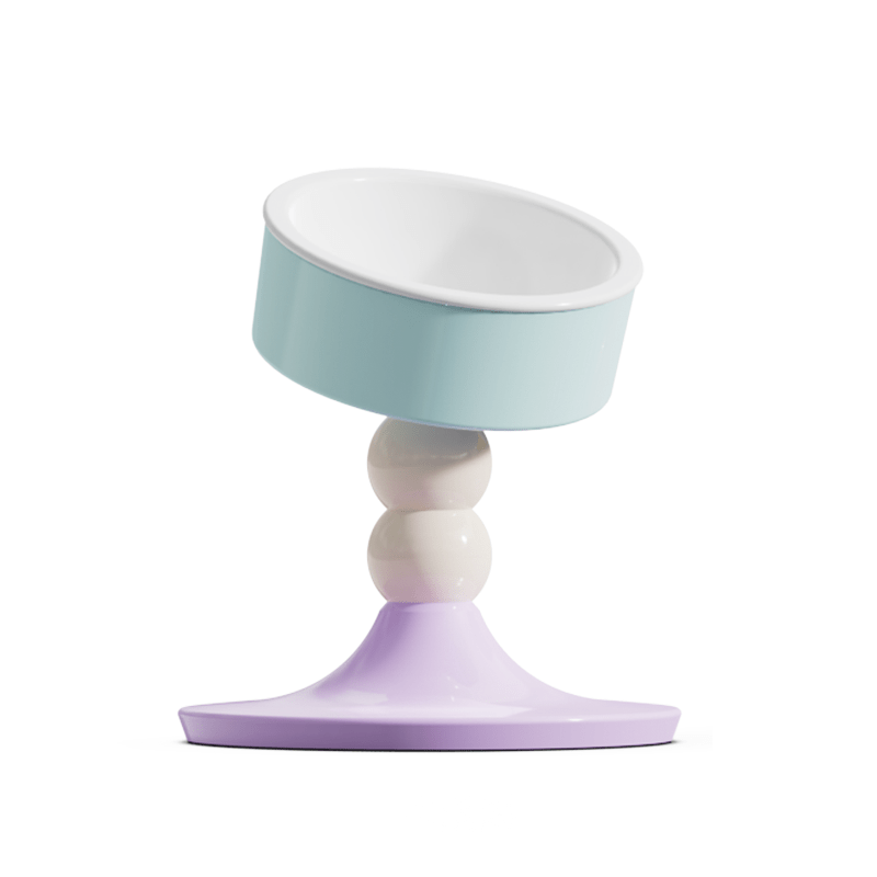 Ceramic Pet Bowl Food Water Bowl Adjustable Height Angle - PIKAPIKA