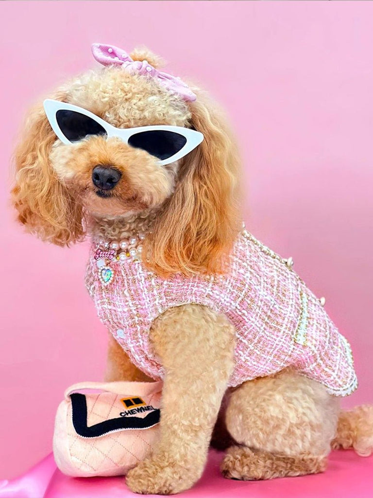 Chanel Style Luxury Vest Jacket Dog Clothes - PIKAPIKA