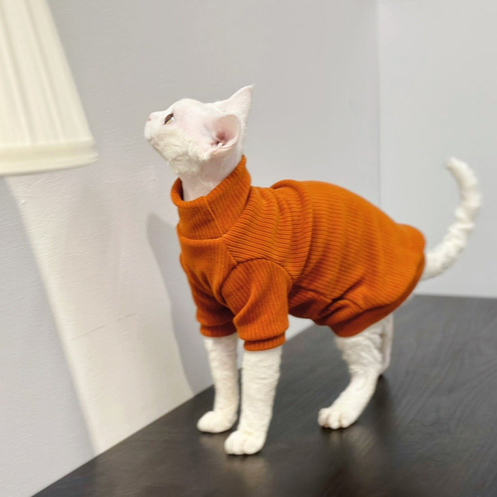 Chenille Fleece Sweater Sphynx Cat Clothes - PIKAPIKA