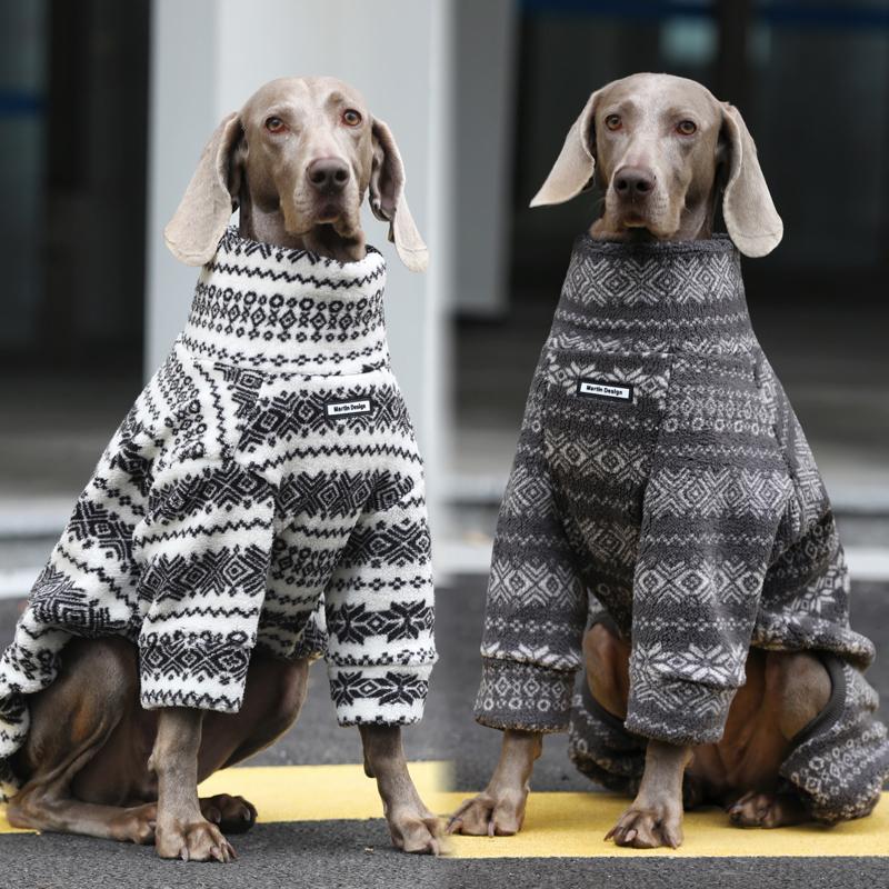 Chirstmas Big Dog Sweatshirts Large Size Clothes Fleece Hoodie Pullover - PIKAPIKA