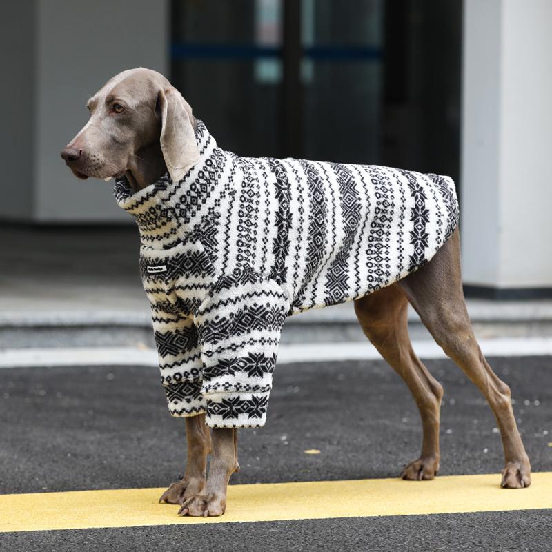 Chirstmas Big Dog Sweatshirts Large Size Clothes Fleece Hoodie Pullover - PIKAPIKA