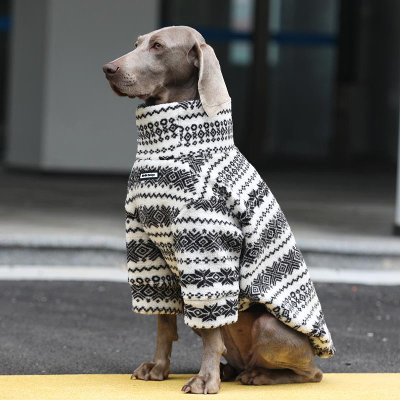 Chirstmas Big Dog Sweatshirts Large Size Clothes Fleece Hoodie Pullover - PIKAPIKA