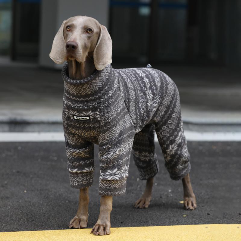 Chirstmas Big Dog Sweatshirts Large Size Clothes Fleece Hoodie Pullover - PIKAPIKA