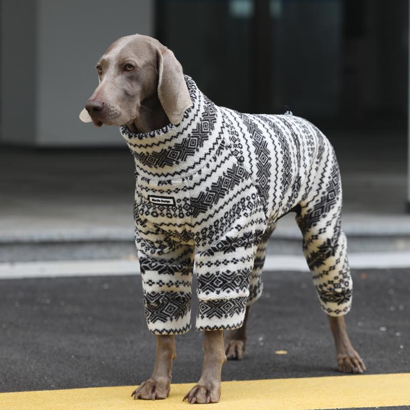 Chirstmas Big Dog Sweatshirts Large Size Clothes Fleece Hoodie Pullover - PIKAPIKA
