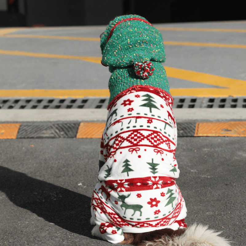 Christmas Clothes Holiday Costume Big Dog Clothing Turtleneck Fleece Onesies - PIKAPIKA