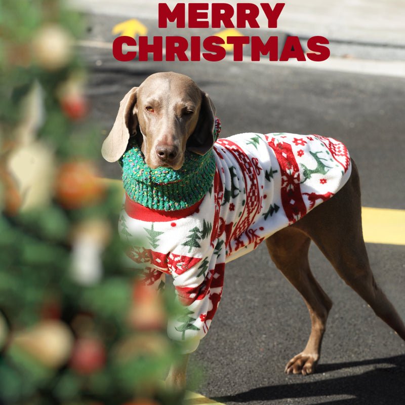 Christmas Clothes Holiday Costume Big Dog Clothing Turtleneck Fleece Onesies - PIKAPIKA