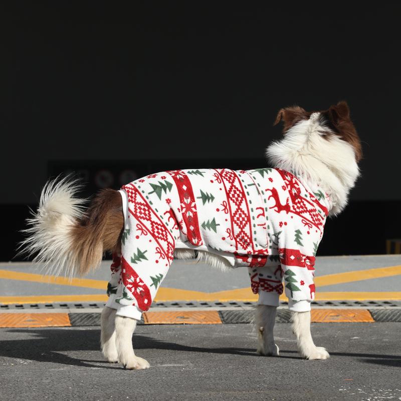 Christmas Clothes Holiday Costume Big Dog Clothing Turtleneck Fleece Onesies - PIKAPIKA