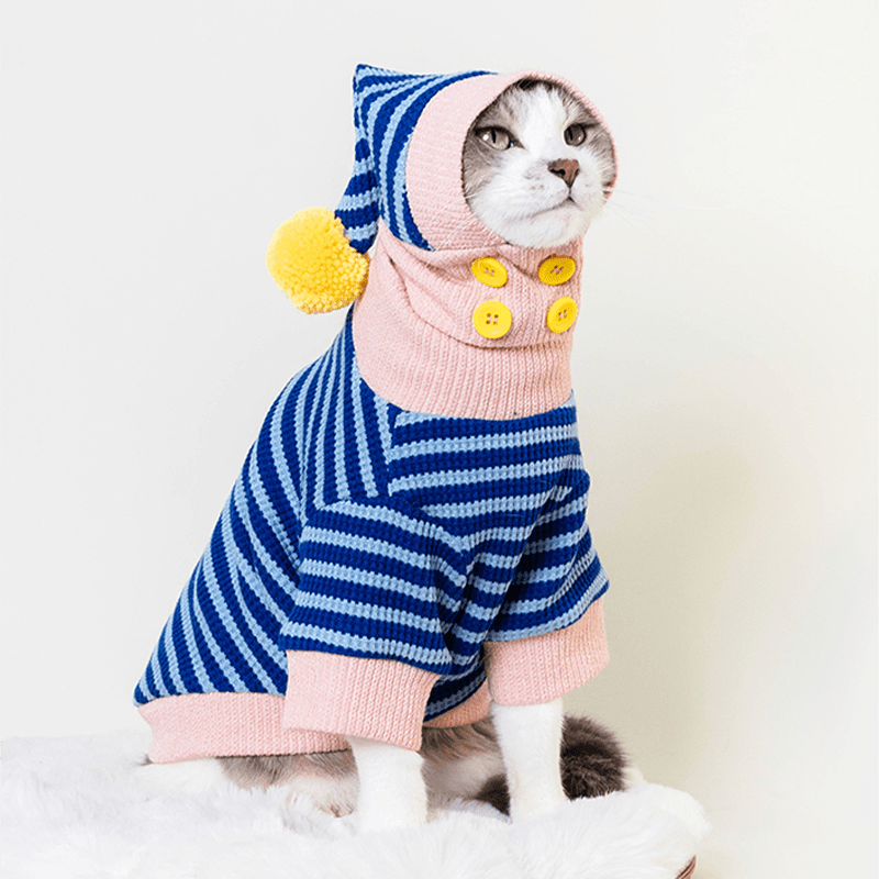 Christmas Costume Cat Sweater with Hat Bom - PIKAPIKA