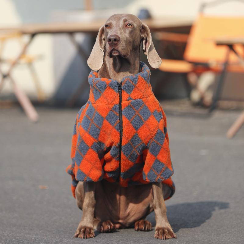 Christmas Diamond - patterned Fleece Jacket Big Dog Coat - PIKAPIKA