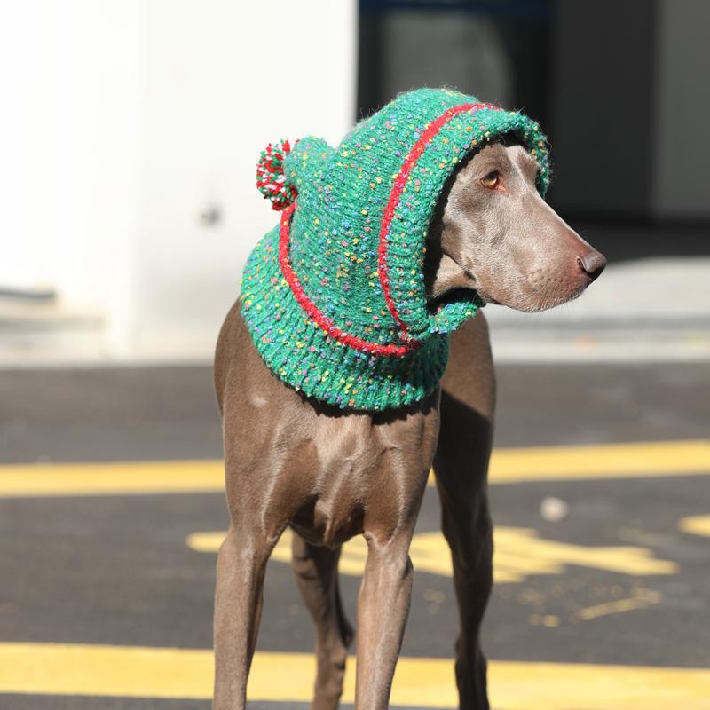 Christmas Hat Knitting Warm Ear Protection Dog Hat - PIKAPIKA