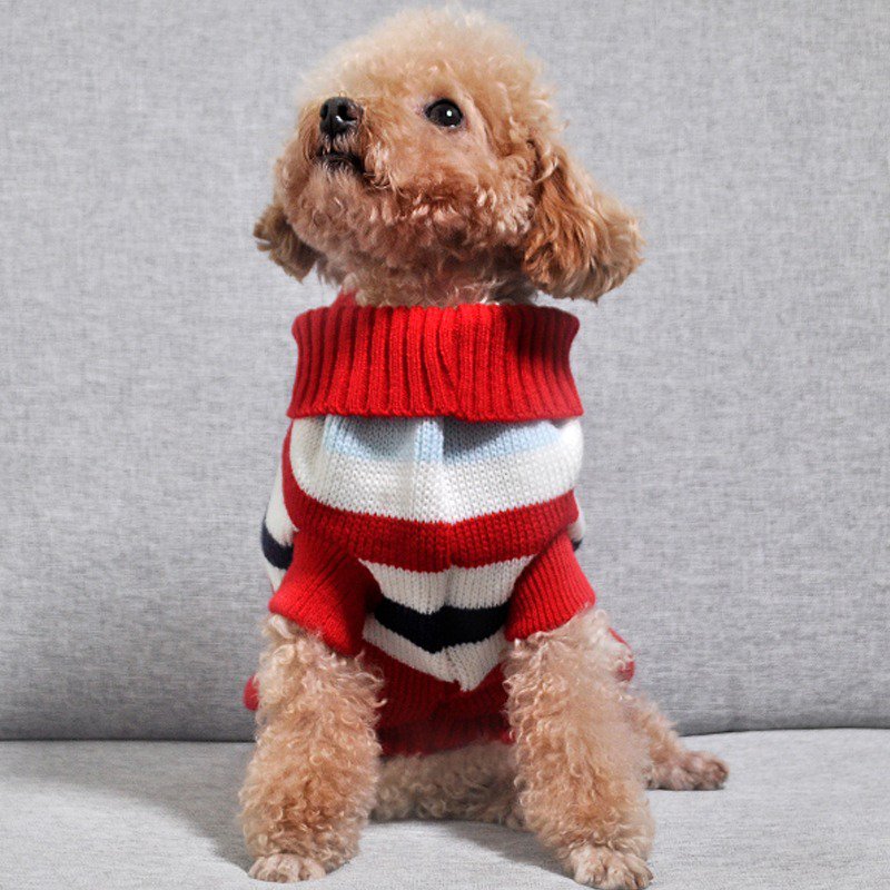 Christmas High Neck Sweater Dog Clothes - PIKAPIKA