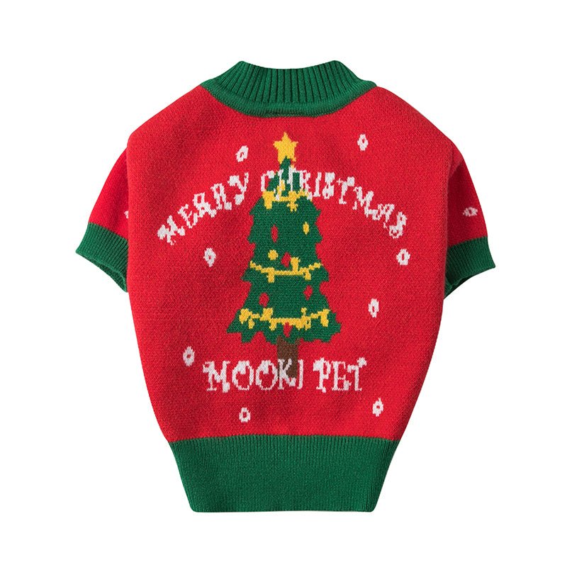 Christmas Sweater Cardigan Bulldog Dog Clothes - PIKAPIKA