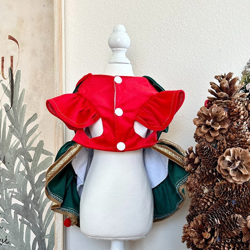 Dog Clothes Christmas Velvet Dress Cute Costume Dog Clothes Christmas Velvet Dress Cute Costume