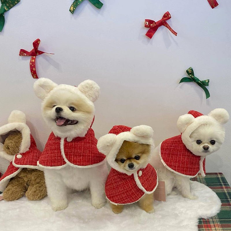 Christmas Warm Cape Jacket Dog Clothes - PIKAPIKA