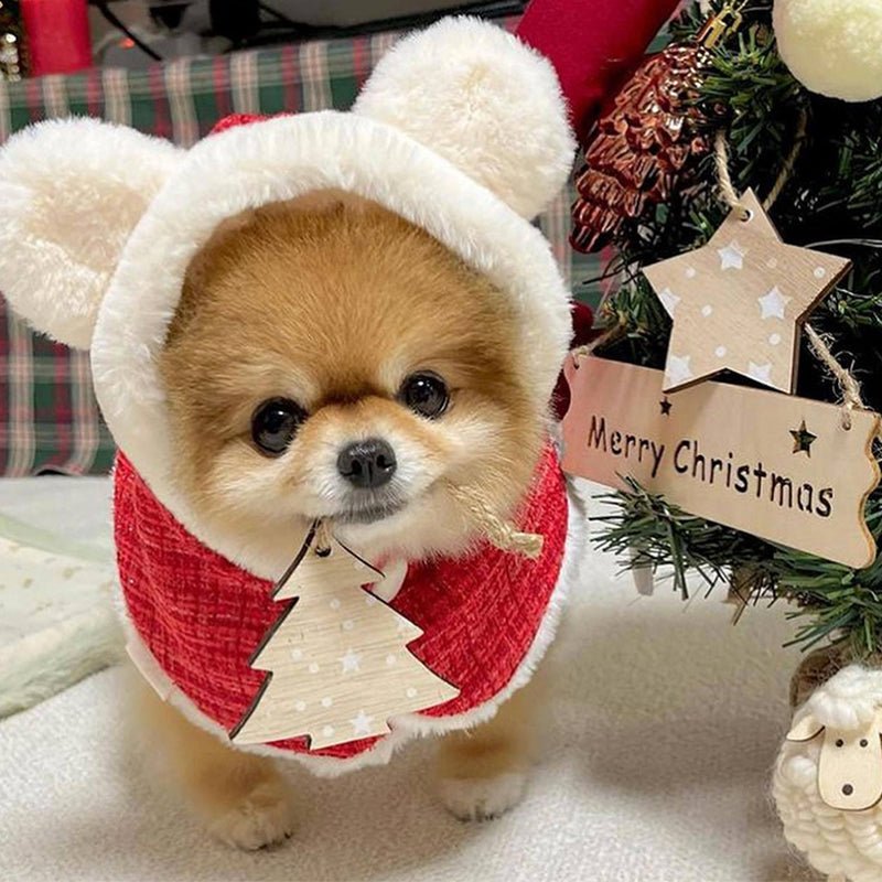 Christmas Warm Cape Jacket Dog Clothes - PIKAPIKA