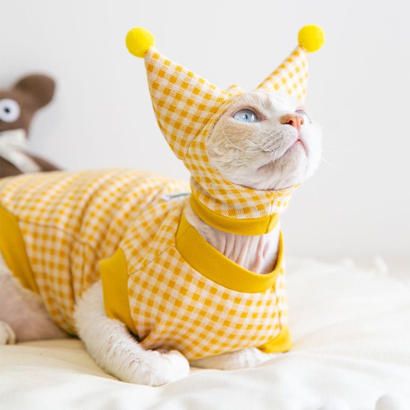 Colorful Pointed Hat Suit Sphynx Cat Clothes - PIKAPIKA