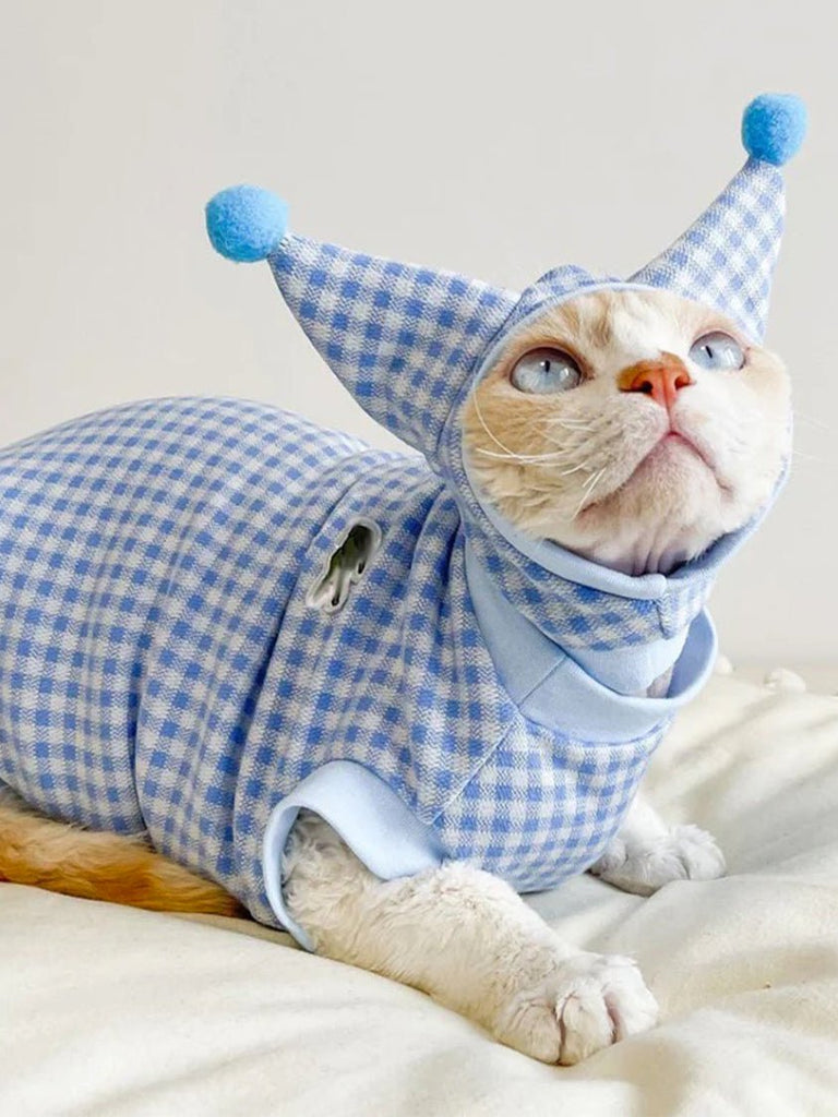 Colorful Pointed Hat Suit Sphynx Cat Clothes - PIKAPIKA