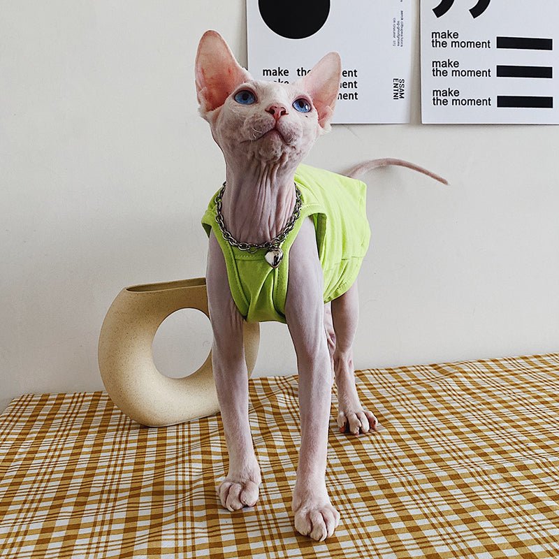 Colorful Tank Sphynx Cat Clothes - PIKAPIKA