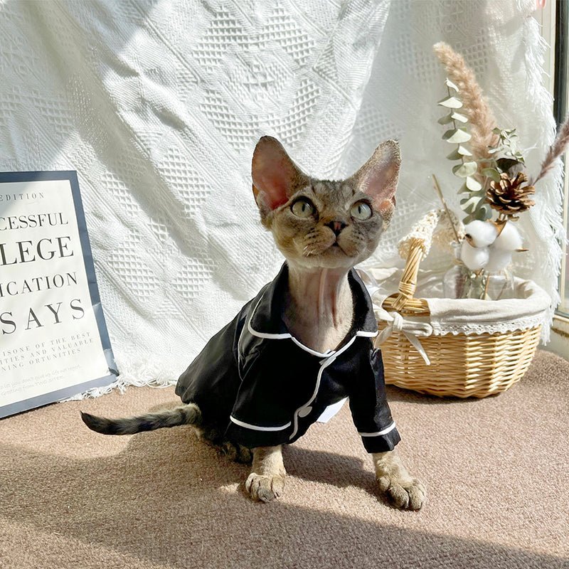 Cotton Breathable Shirt Pajamas Sphynx Cat Clothes - PIKAPIKA