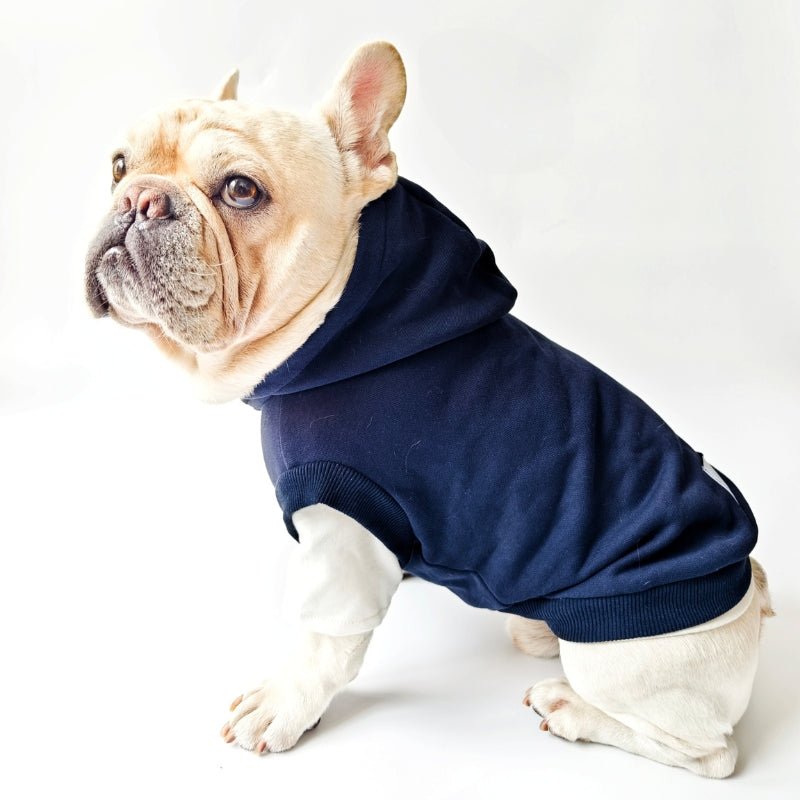 Cotton Hoodie Sleeveless Dog Cat Clothes Bulldog - PIKAPIKA