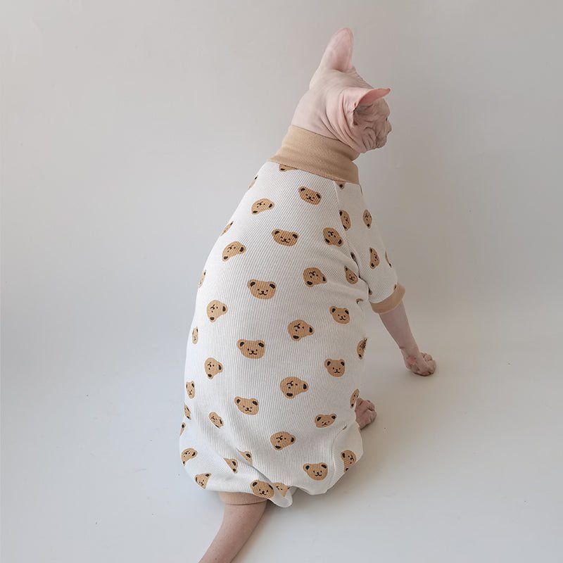 Cotton Onesie Pajama Sphynx Cat Clothes - PIKAPIKA