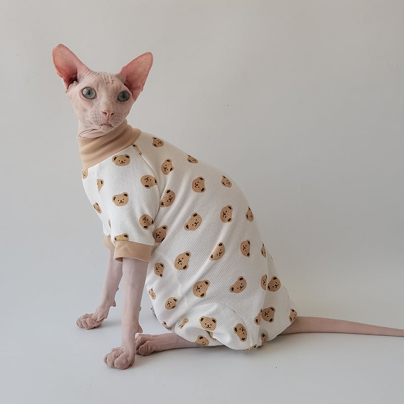 Cotton Onesie Pajama Sphynx Cat Clothes - PIKAPIKA