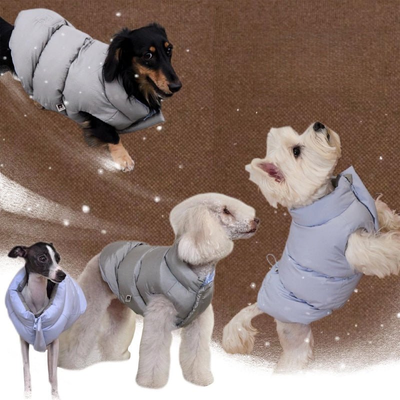 Cotton Reversible Puffer Vest Dog Clothes Water - Resistant Anti - Static Winter Jacket - PIKAPIKA