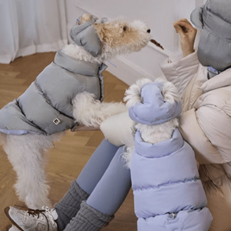 Cotton Reversible Puffer Vest Dog Clothes Water - Resistant Anti - Static Winter Jacket - PIKAPIKA