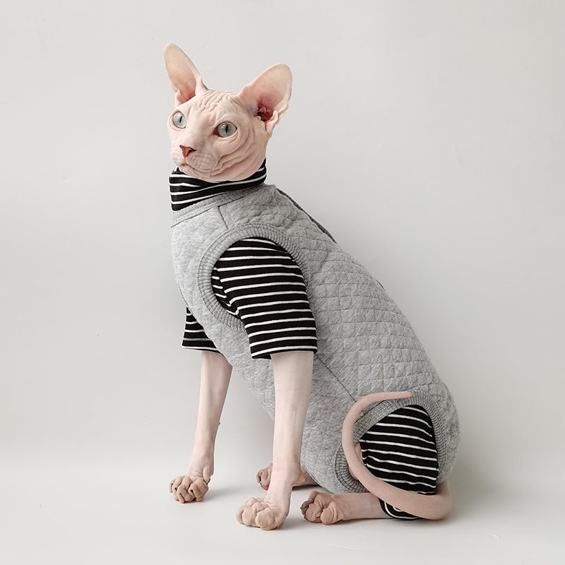 Cotton Sleeveless Onesie Vest Sphynx Cat Clothes - PIKAPIKA