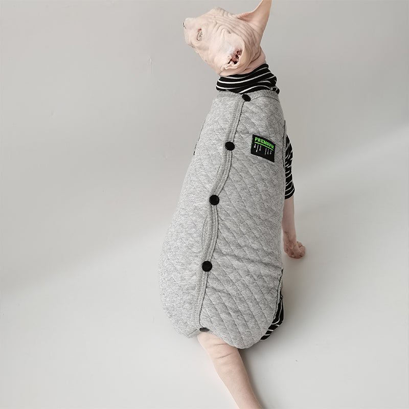 Cotton Sleeveless Onesie Vest Sphynx Cat Clothes - PIKAPIKA