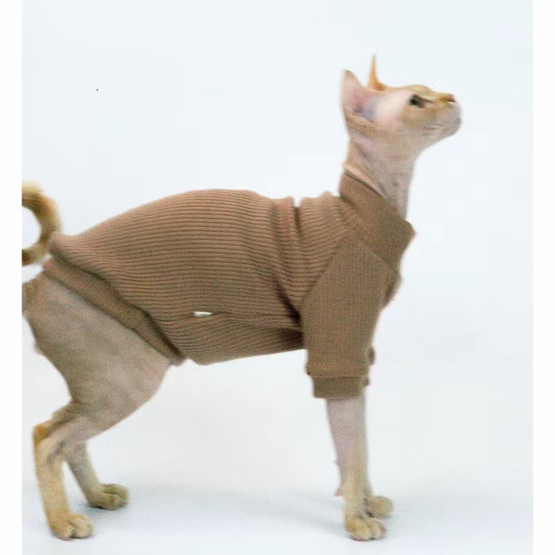 Cotton Soft Basic Warm Knitted Sweater Sphynx Cat Clothes - PIKAPIKA