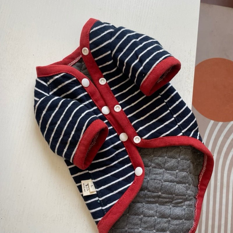 Cotton Striped Hoodie Sphynx Devon Cat Clothes Pullover Sweatshirt - PIKAPIKA