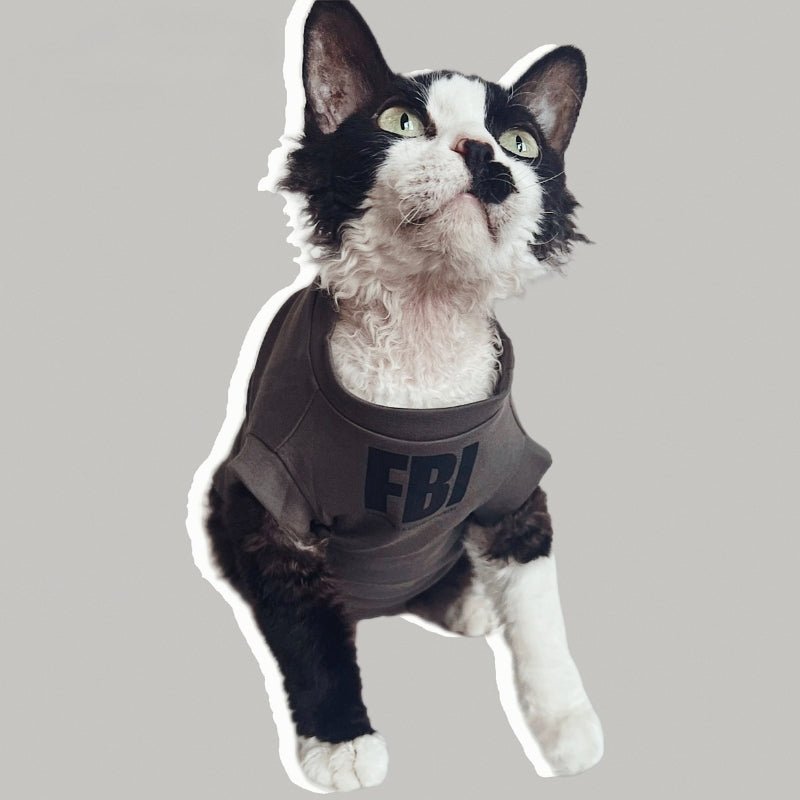 Cotton T-shirts Sleeveless Shirts Sphynx Cat Clothes - PIKAPIKA