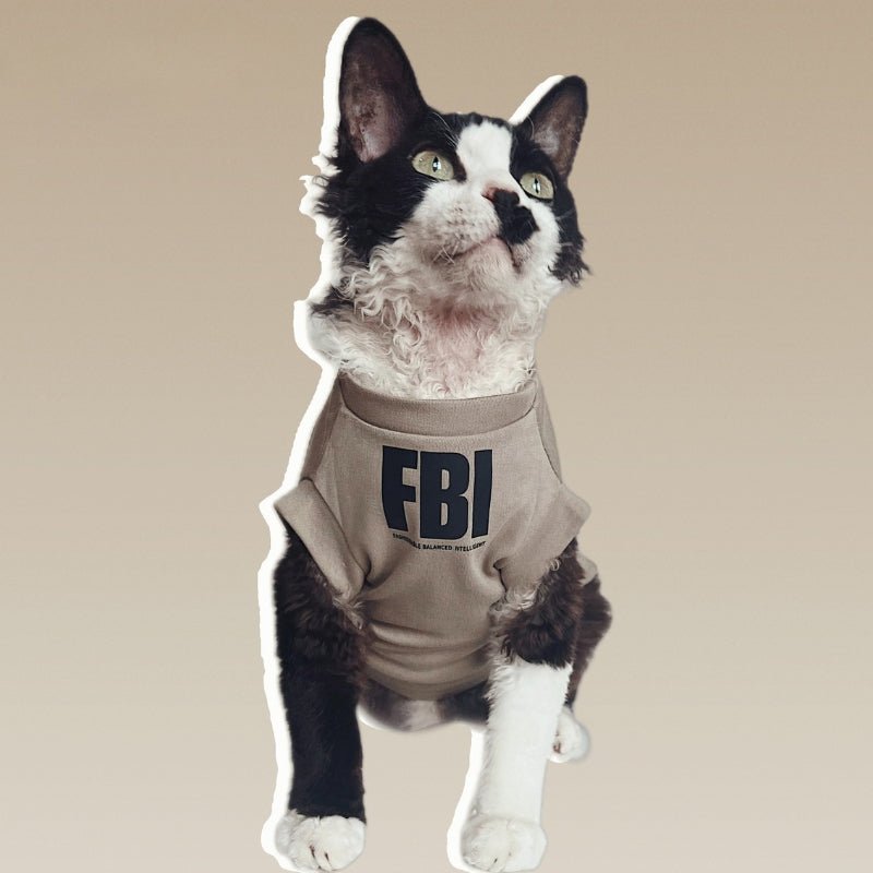 Cotton T-shirts Sleeveless Shirts Sphynx Cat Clothes - PIKAPIKA