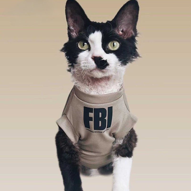Cotton T-shirts Sleeveless Shirts Sphynx Cat Clothes - PIKAPIKA