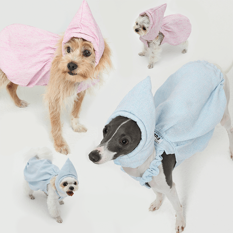 Cute Bubble Skirts Hat Dog Clothes Italian Greyhound Whippet Blue - PIKAPIKA