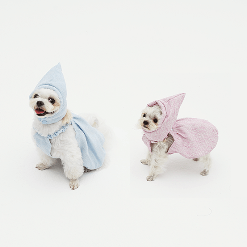 Cute Bubble Skirts Hat Dog Clothes Italian Greyhound Whippet Blue - PIKAPIKA